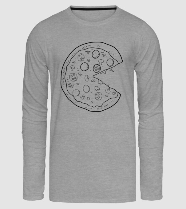 Pizza cuplu model gri pe tricou