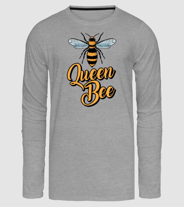 Queen Bee model gri pe tricou