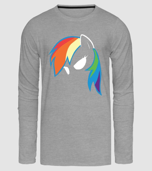 Rainbow Dash model gri pe tricou