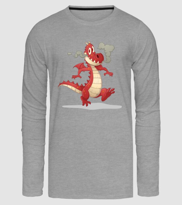 Dragon model gri pe tricou