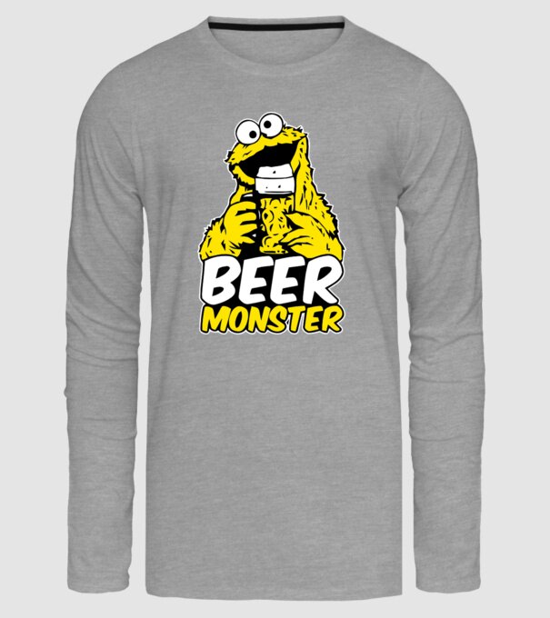 Monstru bere model gri pe tricou