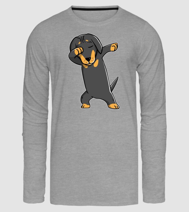 Teckel DAB model gri pe tricou