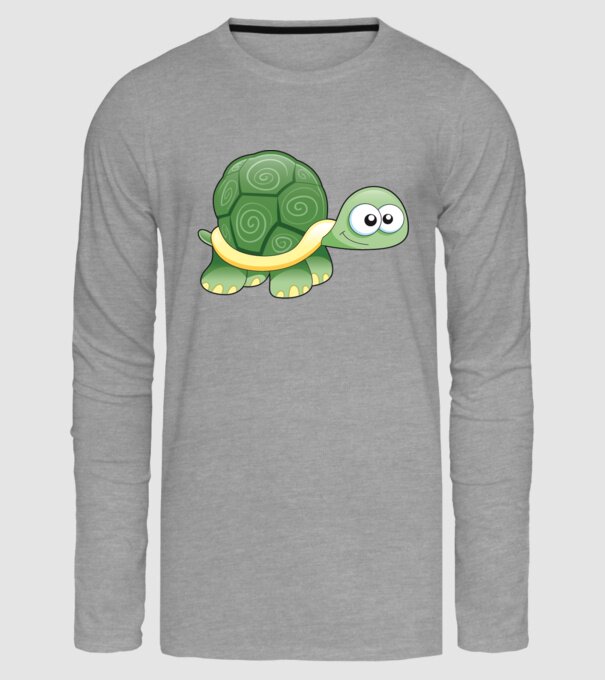 Turtle model gri pe tricou