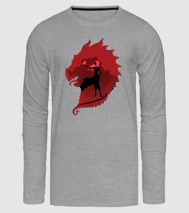 The Dragon model gri pe tricou