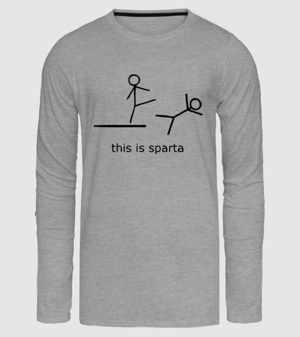 this is sparta model gri pe tricou