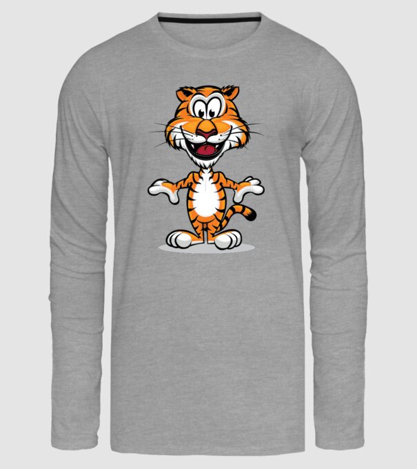 tigru model gri pe tricou