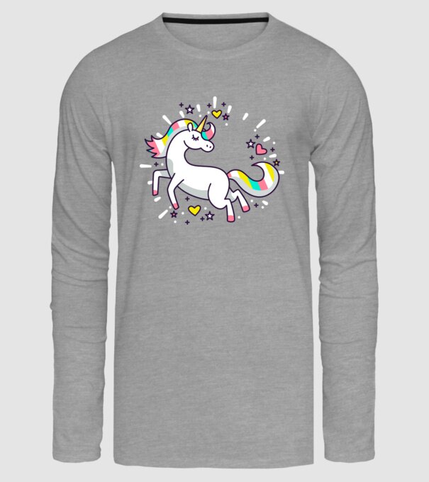 Unicorn Spark model gri pe tricou