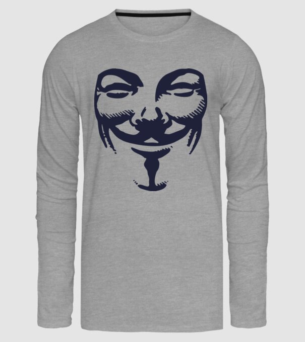 vendetta mask model gri pe tricou