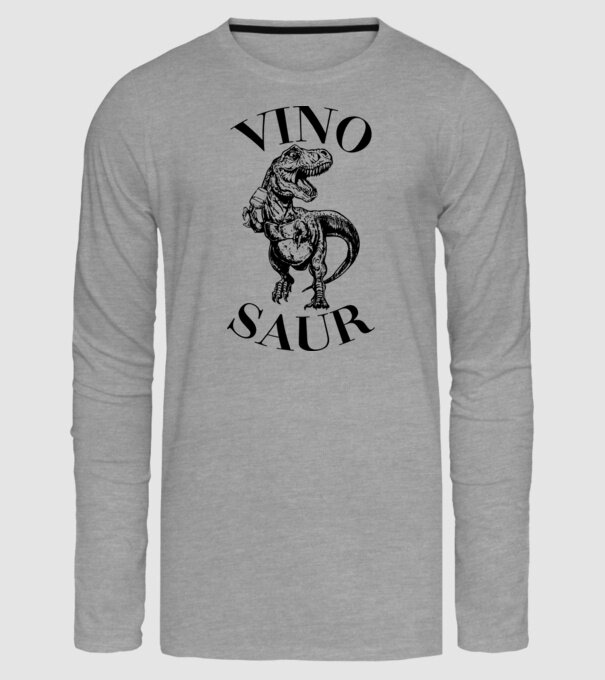 Vinosaur model gri pe tricou