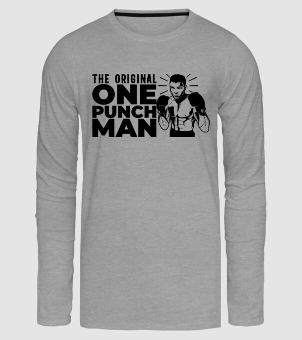Ali the original one punch man model gri pe tricou