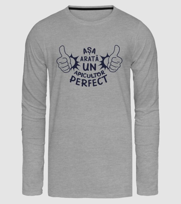 Așa arată un APICULTOR perfect model gri pe tricou