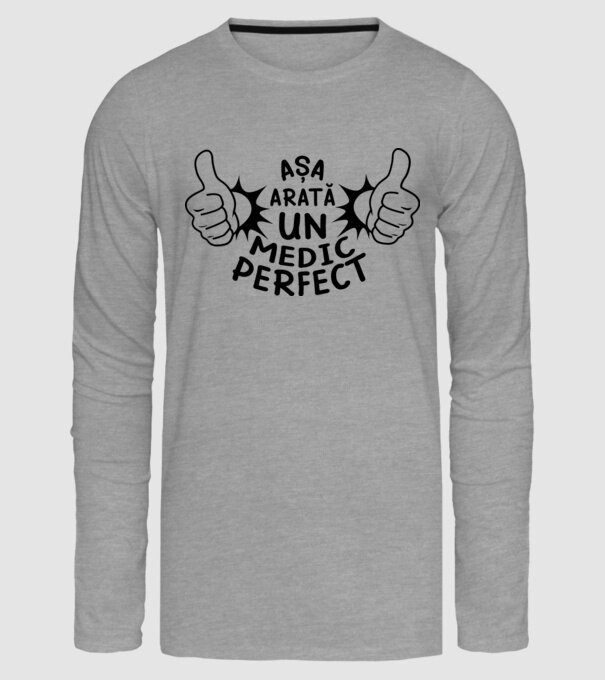 Așa arată un MEDIC perfect model gri pe tricou