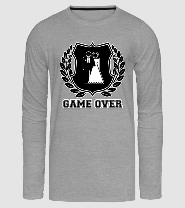 Bachelor GAME OVER model gri pe tricou