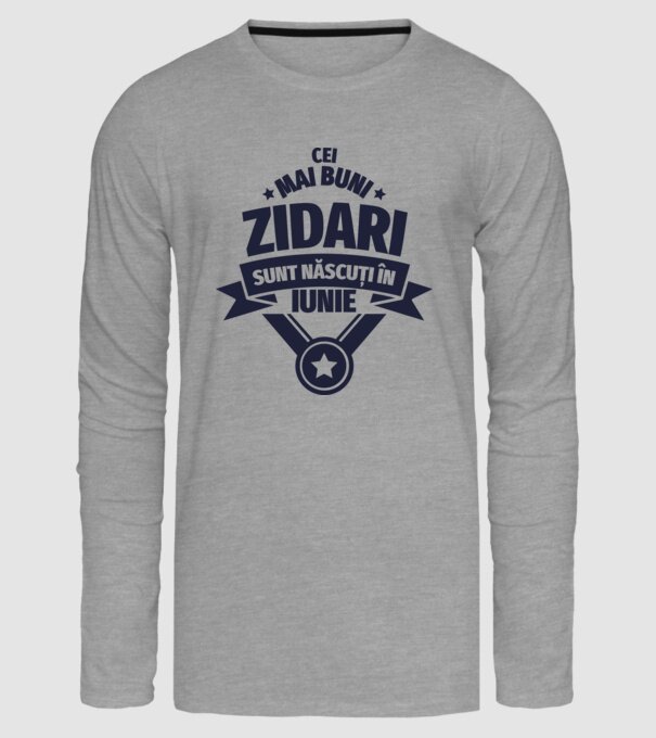 Cei mai buni zidari sunt născuți în Iunie model gri pe tricou
