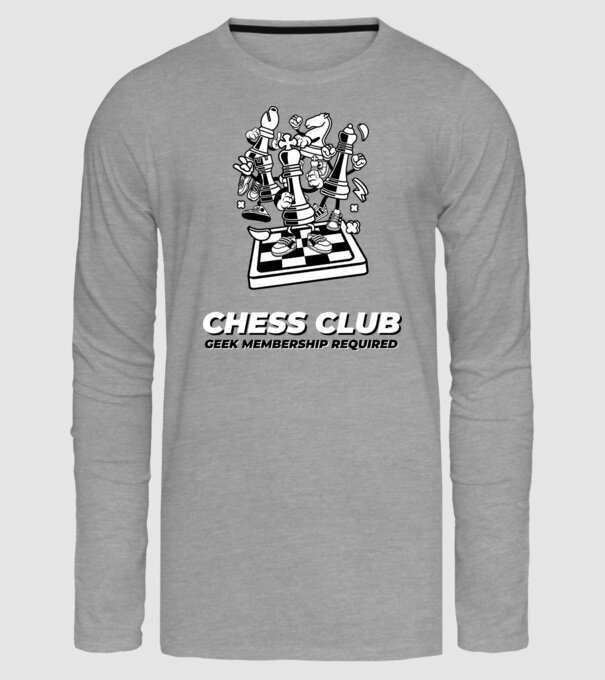 chess club model gri pe tricou