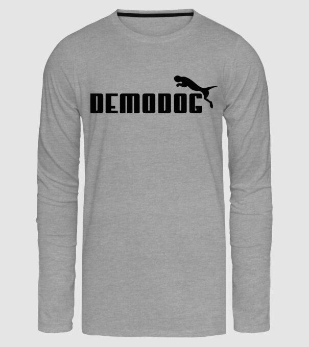 demodog logo black model gri pe tricou