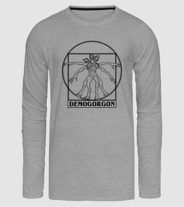 demogorgon da vinci model gri pe tricou