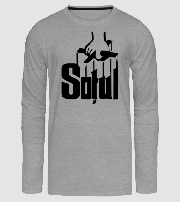 Soțul model gri pe tricou