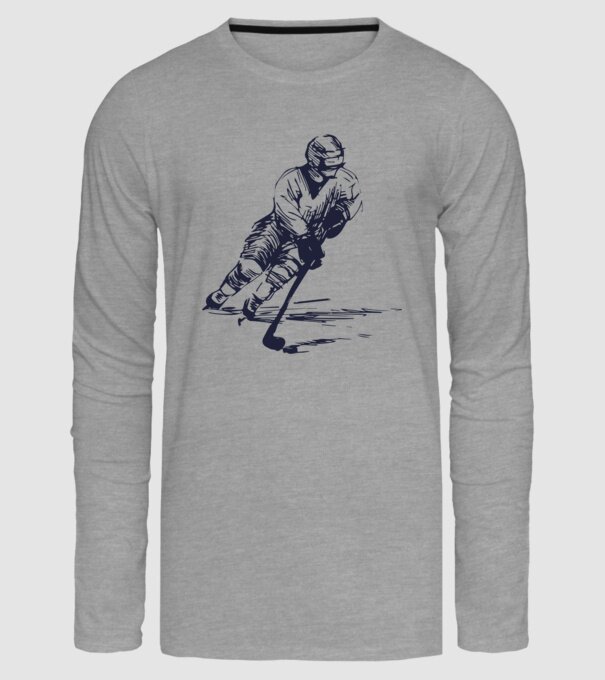 Hockey player model gri pe tricou