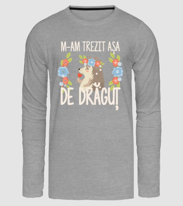 M-am trezit așa de drăguț model gri pe tricou