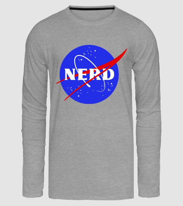 Nerd NASA model gri pe tricou
