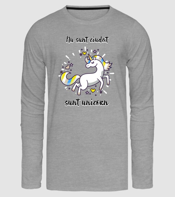 Nu sunt ciudat - sunt unicorn model gri pe tricou