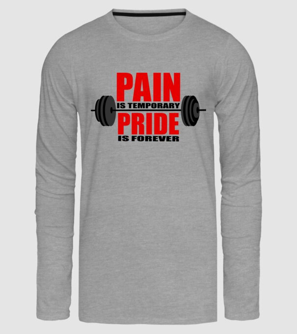 Pain is temporary model gri pe tricou