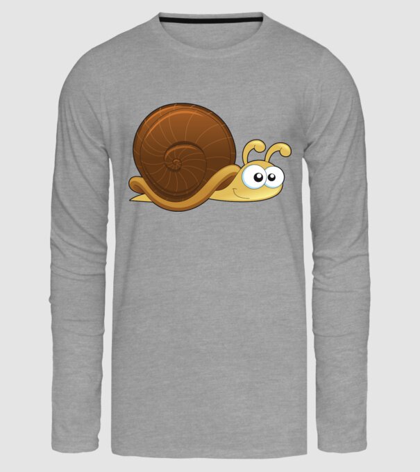 Snail model gri pe tricou