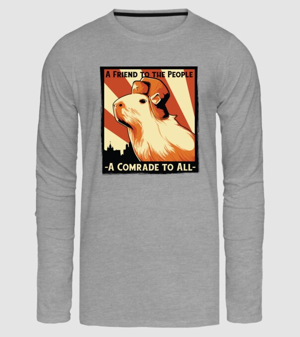 Soviet Capybara model gri pe tricou