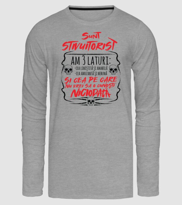 sunt stivuitorist am 3 laturi model gri pe tricou