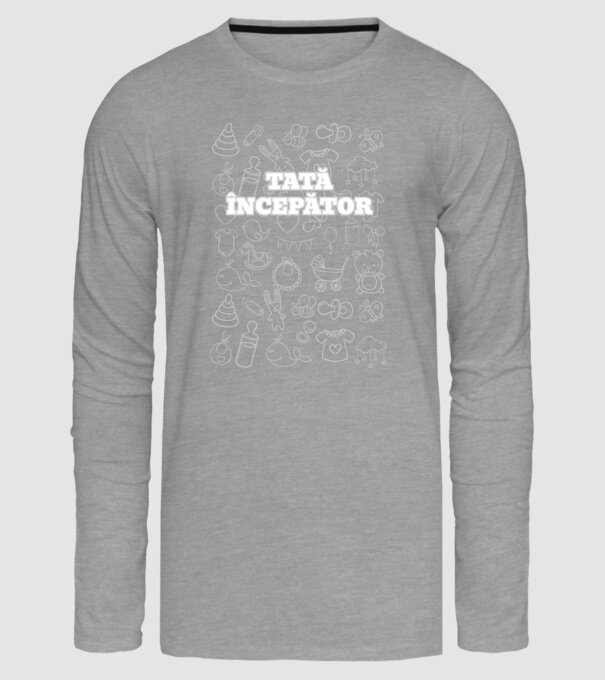 Tată începător model gri pe tricou