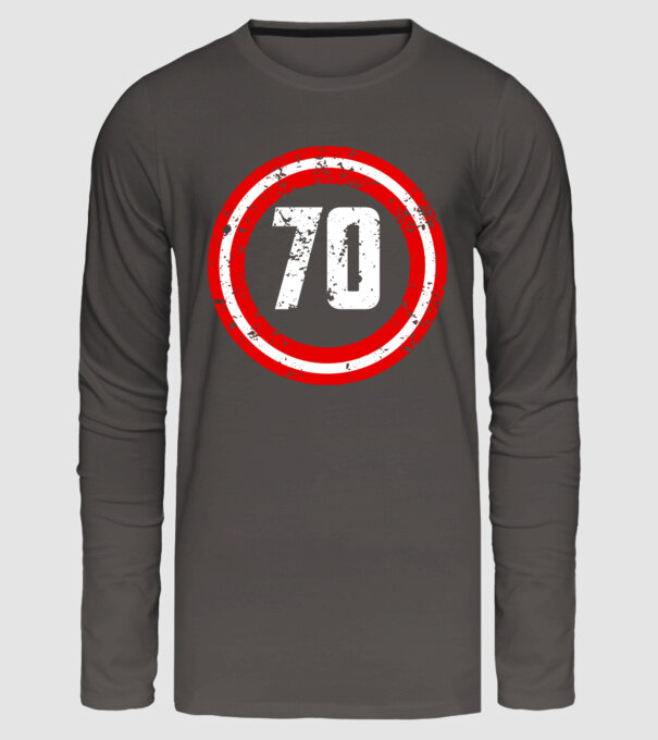 Birthday captain 70 Years old model gri închis pe tricou