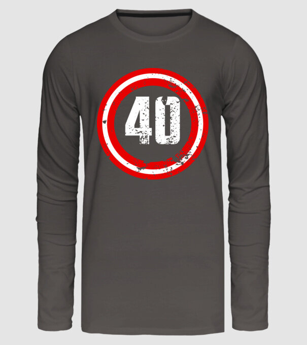 Birthday captain 40 Years old model gri închis pe tricou