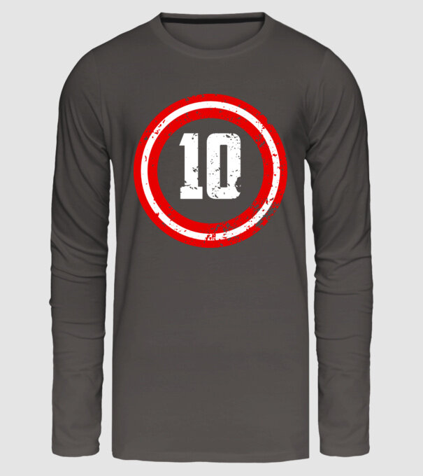 Birthday captain 10 Years old model gri închis pe tricou