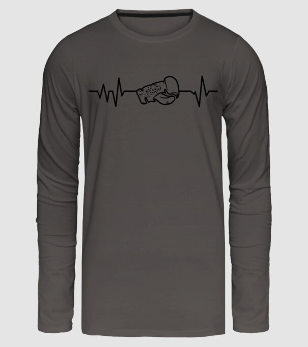 Box EKG model gri închis pe tricou