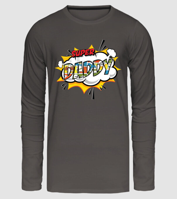 Comic Daddy model gri închis pe tricou