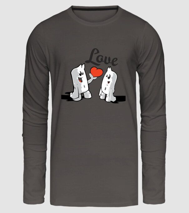 dragoste interesantă model gri închis pe tricou