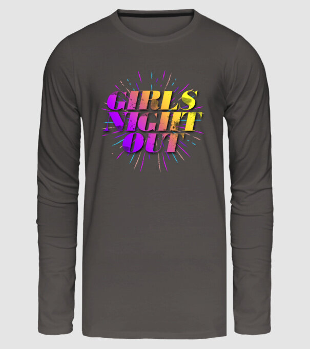 Girls Night Out model gri închis pe tricou
