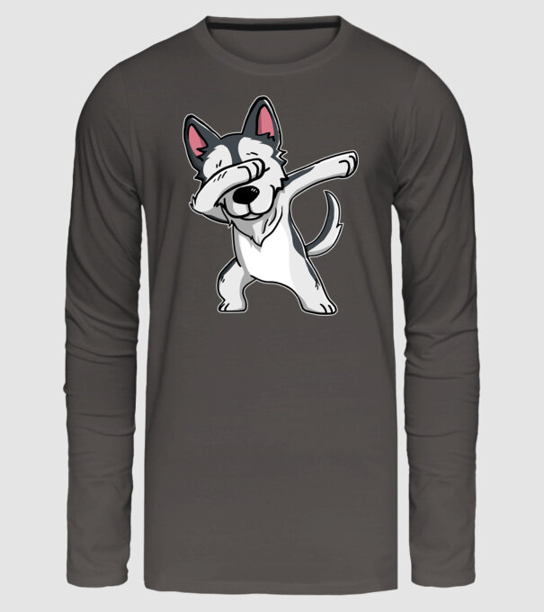 Husky DAB model gri închis pe tricou