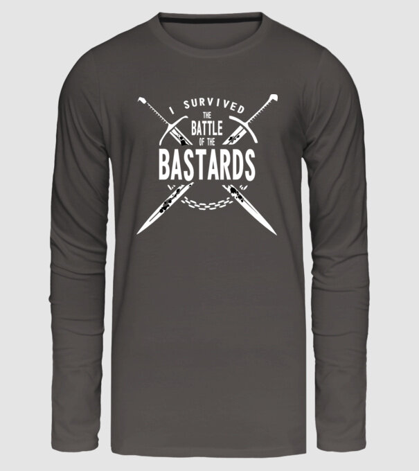 I survived the battle of the bastards model gri închis pe tricou