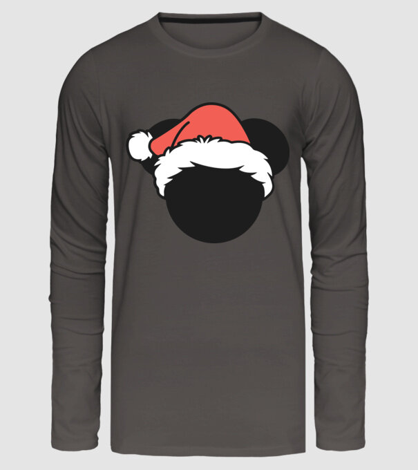 Crăciun Mickey model gri închis pe tricou
