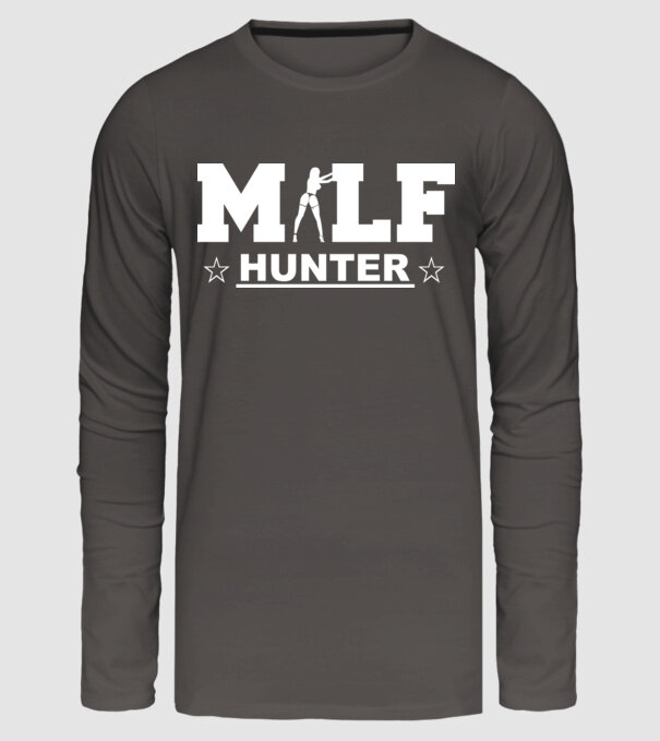 Milf model gri închis pe tricou