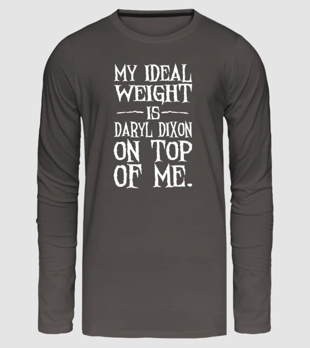 My ideal wight is dixon on me model gri închis pe tricou