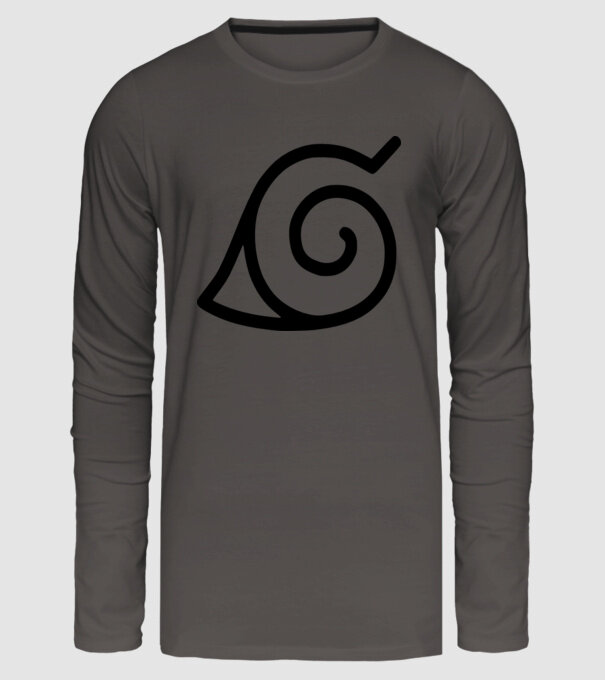 simbol naruto model gri închis pe tricou