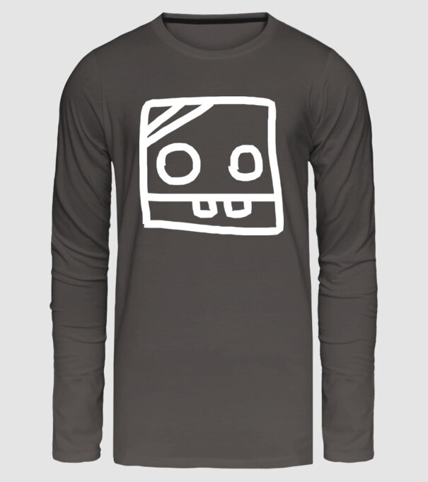 model gri închis pe tricou