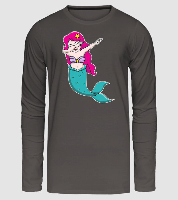 Sirenă DAB model gri închis pe tricou