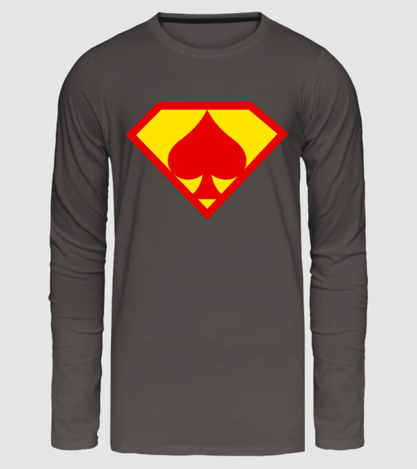Supersportiv JUCĂTOR DE POKER model gri închis pe tricou