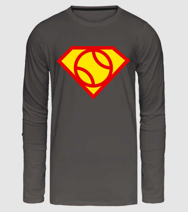 Supersportiv JUCĂTOR DE TENIS model gri închis pe tricou