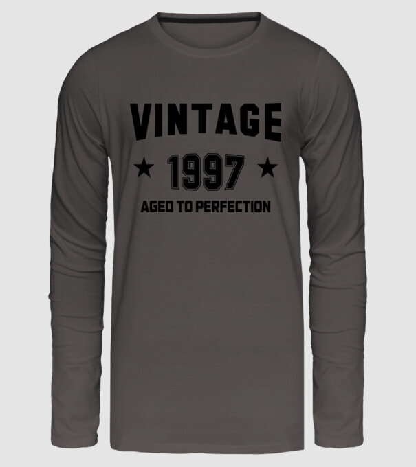 Vintage - 1997 model gri închis pe tricou