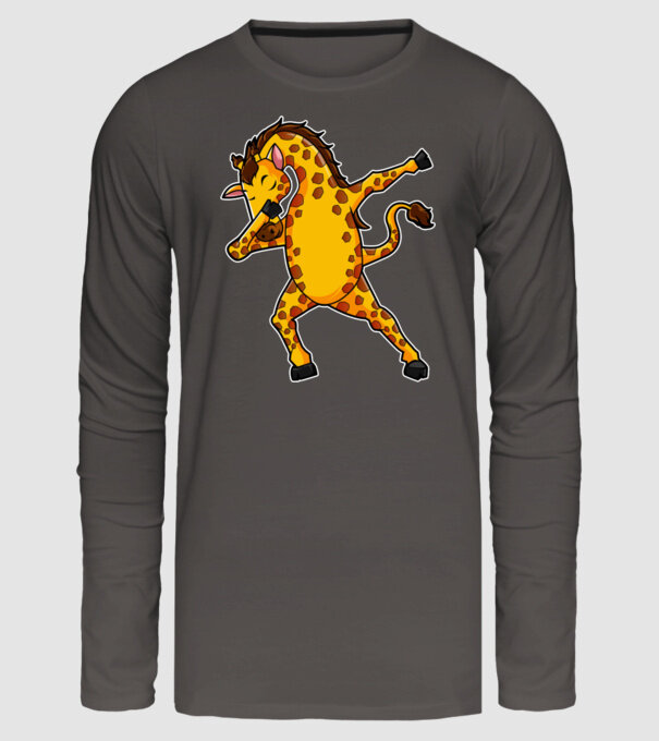 Girafă DAB model gri închis pe tricou